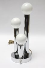 Mid-Century American Modern Chrome Three-Fixture Table Lamp - Image 2
