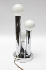 Mid-Century American Modern Chrome Three-Fixture Table Lamp - Image 3
