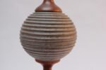 Scandinavian Modernist Sculptural Teak and Ceramic Table Lamp - Image 7