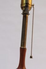 Scandinavian Modernist Sculptural Teak and Ceramic Table Lamp - Image 18