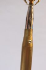 Antique Brass Artillery Double Shell Trench Art Table Lamp on Black Marble Base - Image 7