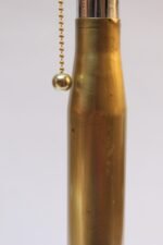 Antique Brass Artillery Double Shell Trench Art Table Lamp on Black Marble Base - Image 15