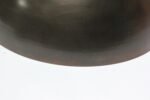 Set of Three Modernist Blackened Steel Three Fixture Dome Pendant Lights - Image 15