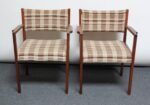 Set of Four Mid-Century American Modern Walnut Dining Chairs After Jens Risom - Image 11