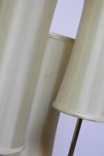 Mid-Century American Modern Brass Three Fixture Floor Lamp with Ceramic Planter - Image 4