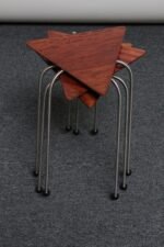 Set of Three Stacking Bubinga "Triped" Tables by David Kiernan - Image 2