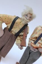 Outsider Art Hand-Carved "Shotgun Wedding" Tableau - Image 16