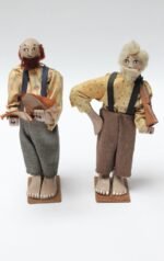 Outsider Art Hand-Carved "Shotgun Wedding" Tableau - Image 8