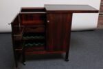 Mid-Century Norwegian Rosewood Flip-Top Rolling Dry Bar by Torbjørn Afdal - Image 15