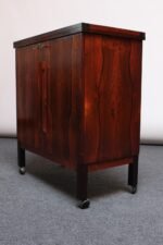 Mid-Century Norwegian Rosewood Flip-Top Rolling Dry Bar by Torbjørn Afdal - Image 5