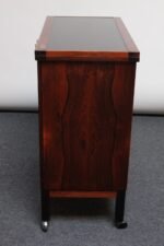 Mid-Century Norwegian Rosewood Flip-Top Rolling Dry Bar by Torbjørn Afdal - Image 6