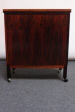 Mid-Century Norwegian Rosewood Flip-Top Rolling Dry Bar by Torbjørn Afdal - Image 7