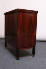Mid-Century Norwegian Rosewood Flip-Top Rolling Dry Bar by Torbjørn Afdal - Image 11