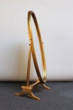 Labarge Hollywood Regency-Style Giltwood Oval Cheval Floor Mirror - Image 8