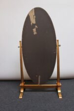 Labarge Hollywood Regency-Style Giltwood Oval Cheval Floor Mirror - Image 12