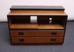 Vintage Maple Media Console with Extendable Surface - Image 2