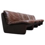 Set of Four Swedish Modern Leather Patchwork Modules by Overman