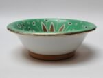 Art Deco Mint Green and Gold Leaf Ceramic Bowl by Waylande Gregory - Image 4