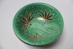 Art Deco Mint Green and Gold Leaf Ceramic Bowl by Waylande Gregory - Image 3
