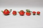 Six-Piece Royal Bayreuth Bavarian Porcelain Figural "Tomato" Tea Set - Image 3