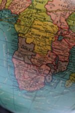 Mid-Twentieth Century Illuminated Terrestrial Glass Globe by George F. Cram - Image 8