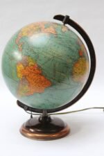 Mid-Twentieth Century Illuminated Terrestrial Glass Globe by George F. Cram - Image 3