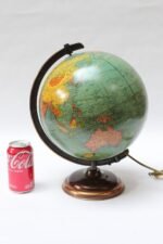 Mid-Twentieth Century Illuminated Terrestrial Glass Globe by George F. Cram - Image 4