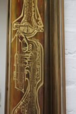Vintage Acid-Etched Brass Wall Mirror by Bernhard Rohne for Mastercraft - Image 14