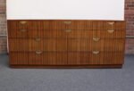 Vintage Ten-Drawer Walnut and Brass Chest / Dresser by Baker - Image 6