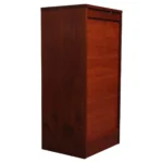 Danish Teak Locking Tambour Door Filing / Jewelry Cabinet