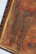 Iris Brody Oil Wash on Masonite Figural Study - Image 9