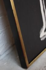 Modernist Figural Op Art Mixed Media on Canvas by Silverman - Image 18