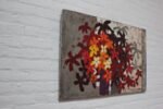 Abstract "Flower Arrangement" Acrylic on Canvas Signed Cordero - Image 3