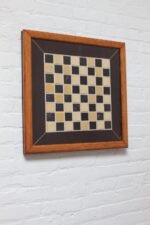 Early Twentieth Century Folk Art Framed Velvet Quilt Chess / Checker Board - Image 2