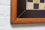 Early Twentieth Century Folk Art Framed Velvet Quilt Chess / Checker Board - Image 9