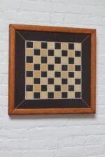 Early Twentieth Century Folk Art Framed Velvet Quilt Chess / Checker Board - Image 3