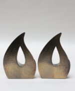 Pair of Ben Seibel for Jenfredware Brass "Flame" Bookends - Image 6