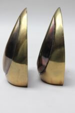 Pair of Modernist Brass "Flame" Bookends Designed by Ben Seibel for Jenfredware - Image 7
