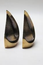 Pair of Modernist Brass "Flame" Bookends Designed by Ben Seibel for Jenfredware - Image 6