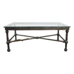 "Etruscan" Coffee Table in Bronze with Serpent Decoration by Christopher Chodoff