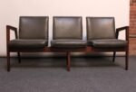 Mid-Century American Modern Three-Seat Walnut Bench - Image 4