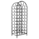 Freestanding Wrought Iron Wine Rack by Arthur Umanoff