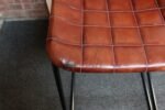 Set of Three Italian Vintage Leatherette and Wrought Iron Barstools - Image 37