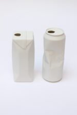 Set of Post-Modern Rosenthal Germany "Do Not Litter" Bisque Porcelain Vessels - Image 3