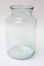 Large Antique French Blown Green Tinted Glass Hurricane Jar - Image 5