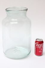 Large Antique French Blown Green Tinted Glass Hurricane Jar - Image 10