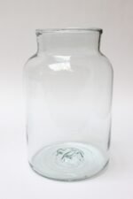 Large Antique French Blown Green Tinted Glass Hurricane Jar - Image 6