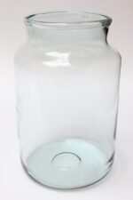 Large Antique French Blown Green Tinted Glass Hurricane Jar - Image 7