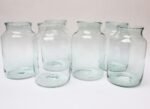 Large Antique French Blown Green Tinted Glass Hurricane Jar - Image 3