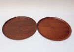 Collection of Four Large Swedish Modern Round Teak Trays - Image 2